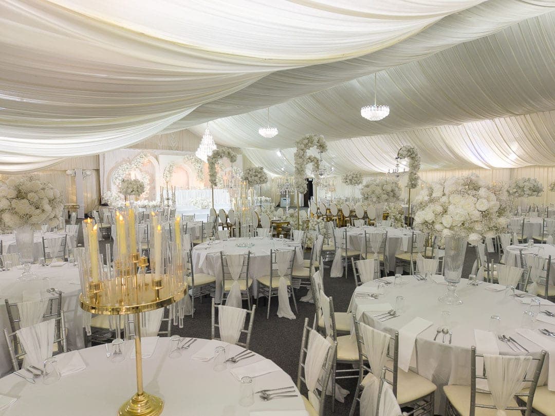 The Lost Garden Marquee within the formal gardens
